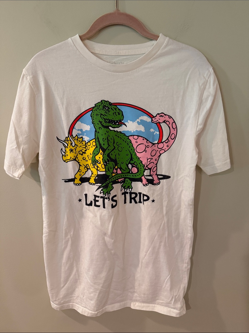 Sturniolo White Graphic Tee "Let's Trip"